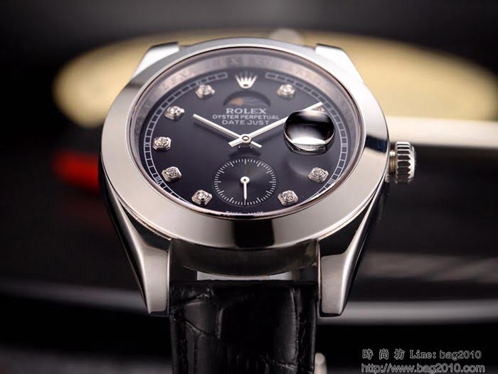 ROLEX勞力士 男士腕表 經典熱賣 高雅品位 全自動機械機芯 真皮錶帶 百搭款手錶  wssb4751